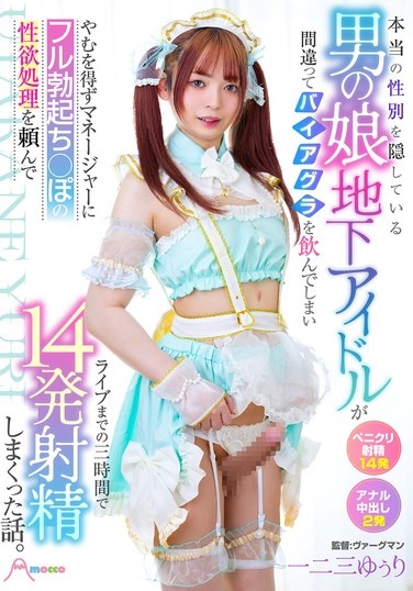本当の性別を隠している男の娘地下アイドルが間違ってバイアグラを飲んでしまいやむを得ずマネージャーにフル勃起ち○ぽの性欲処理を頼んでライブまでの三時間で14発射精しまくった話。 一二三ゆぅり - Poster